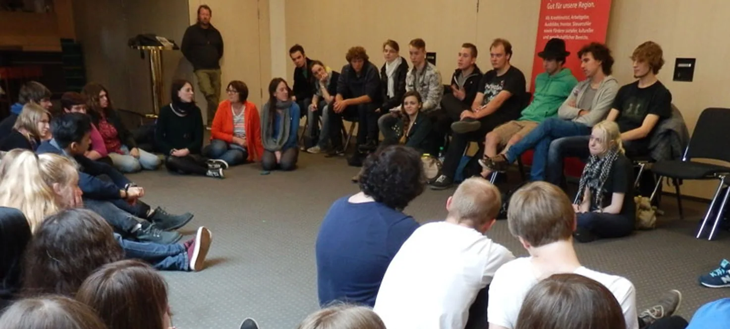 Diskussion bei der Theaterwoche Korbach